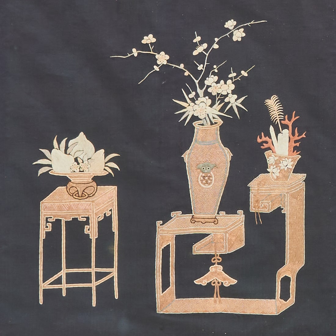 Four Gold-thread Panels - 3