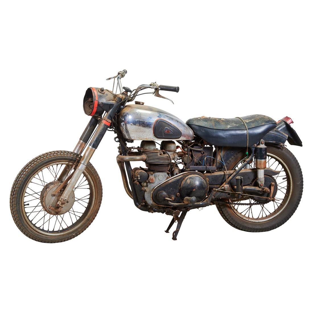 1955.AJS Model 20."Spring Twin" Motorcycle. Produced by Associated Motor Cycles. Engine # A27712;: 1955.AJS Model 20."Spring Twin" Motorcycle. Produced by Associated Motor Cycles. Engine # A27712; CA: 292408; 498cc parallel twin engine with two seperate heavily finned aluminum cylinder heads and in