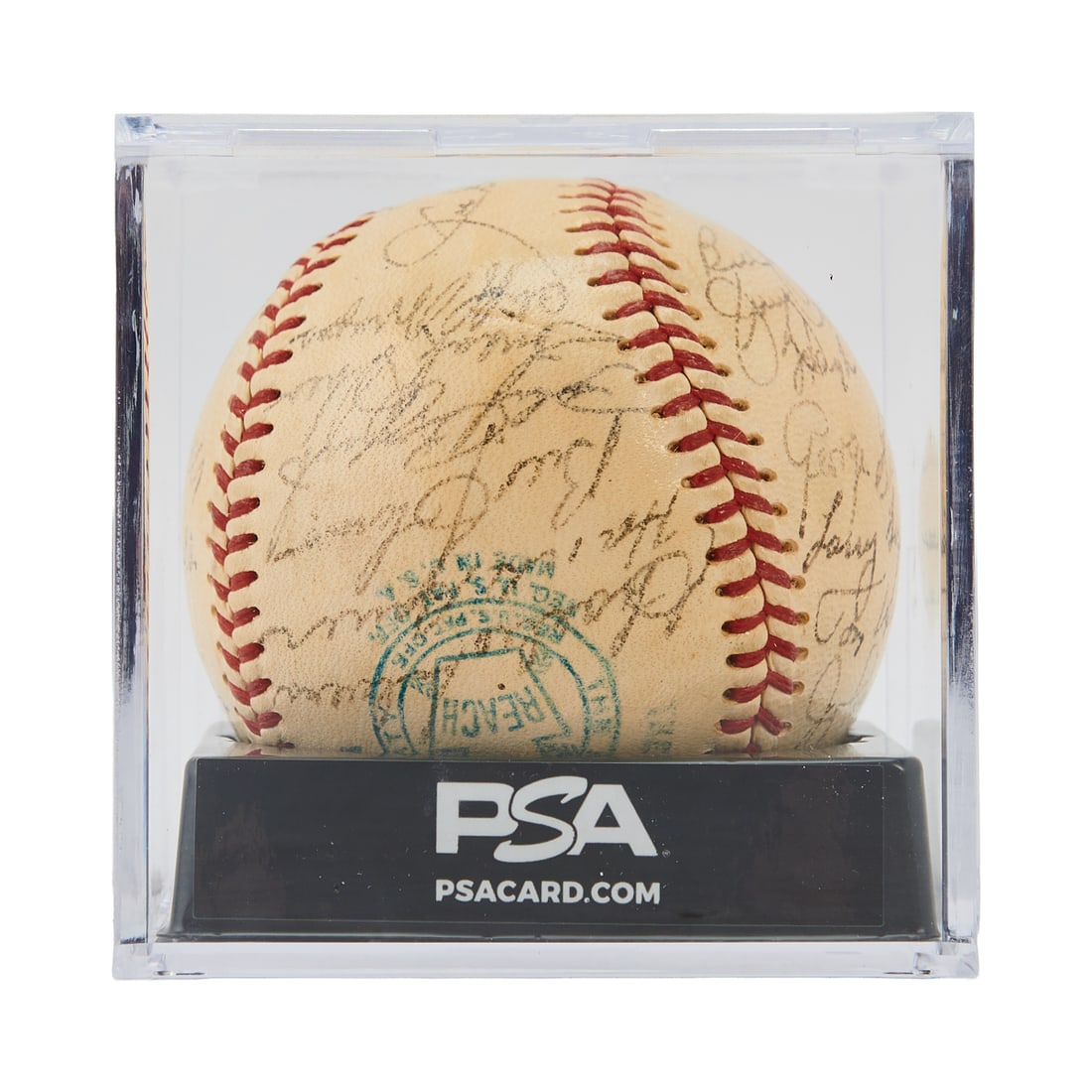1949 New York Yankees Signed Team Ball, FSA/DNA LOA. PSA Certification No. AS01496. Ball consists of (1 of 6)