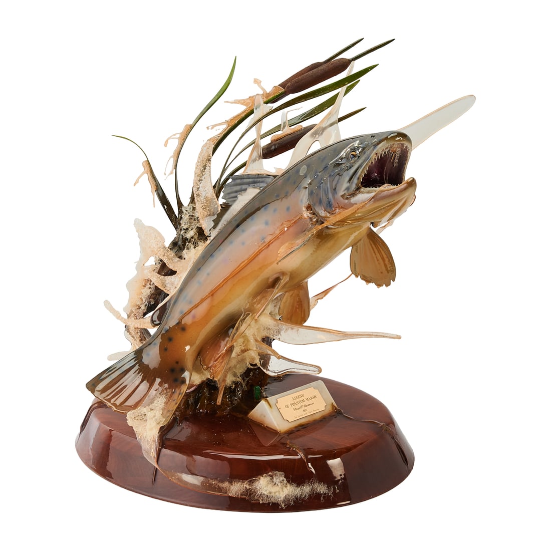 Powell Swanser Figure of a Trout , Legend of Phantom Marsh," with plaque, engraved with artist's (1 of 6)