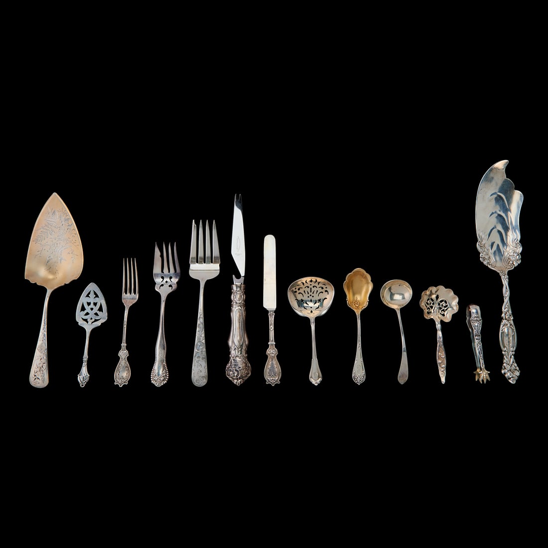 Collection of Sterling Silver Flatware Articles including Vanderslice, comprising a Simpson, Hall (1 of 5)