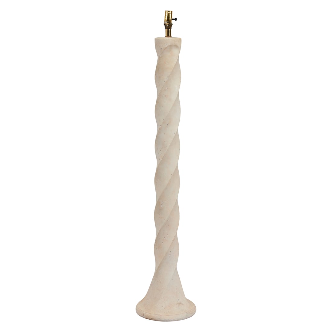 Michael Taylor Attributed Floor Lamp, plaster, the standard molded in spiral design toward spreading (1 of 3)