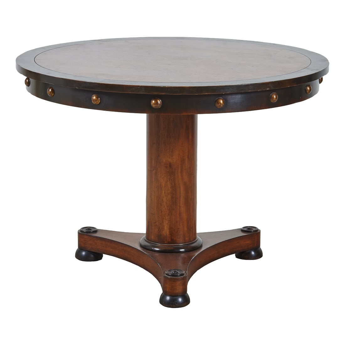 Henredon Acquisitions Victorian Style Center Table, the round table with walnut inlay to center, and (1 of 4)