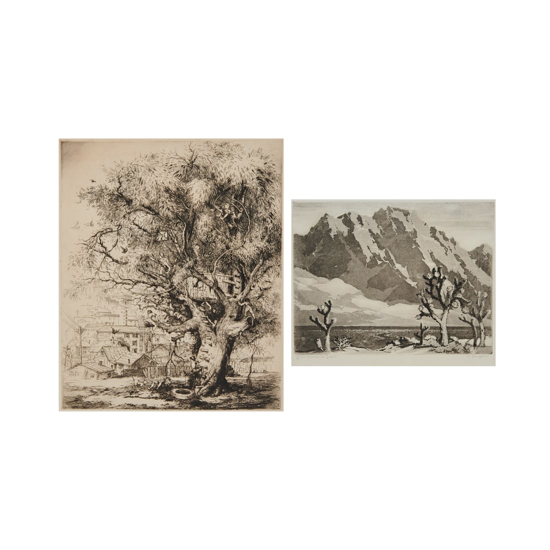 Two Signed Prints, including (i) Orpha Mae Klinker (American, 1891-1964), "Winter Touches the (1 of 10)