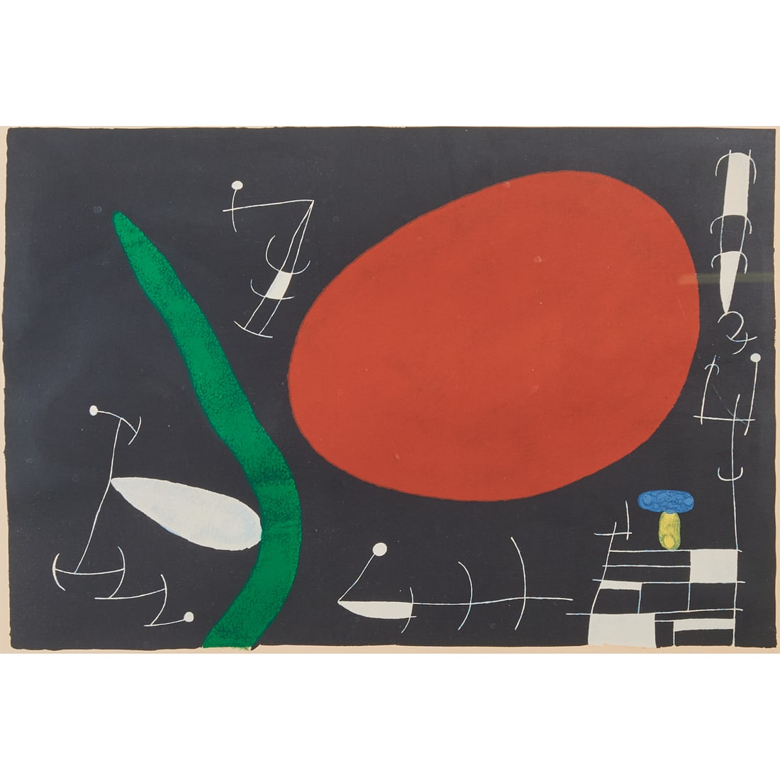 Joan Miró (Spanish, 1893-1983), Soleil et Etincelles,.(Sun and Sparks), lithograph, (1 of 4)