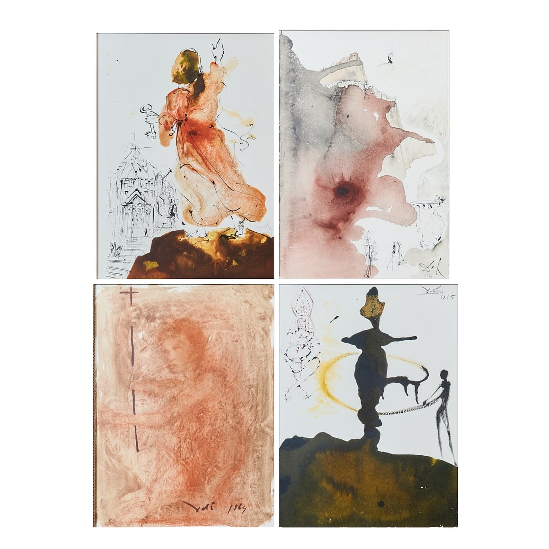 Salvador Dali (Spanish, 1904-1989), (i).Tu es Petrus,.(ii).Et Baptizatus est a Ioanne in Iordane, (1 of 11)