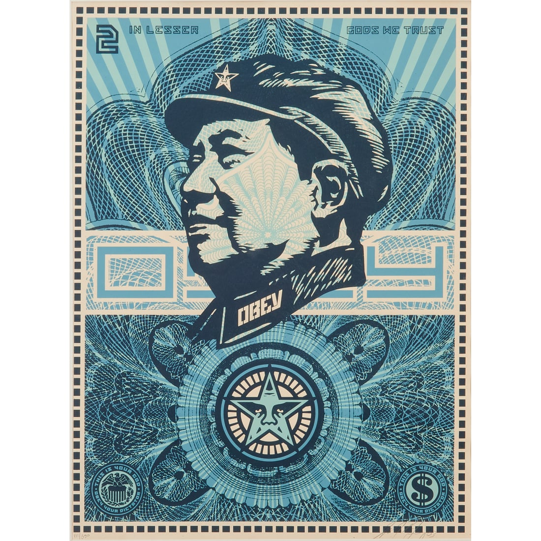 Shepard Fairey (American, born 1970),."Mao Money," 2003, screenprint, [approximate dimensions - (1 of 5)