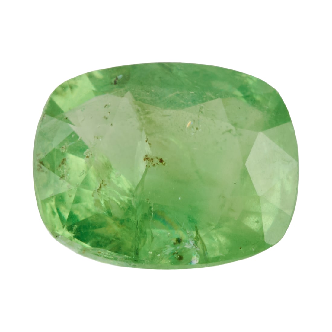 Unmounted Tsavorite Garnet. The unmounted cushion-cut tsavorite garnet weighing approximately 1.65 (1 of 1)