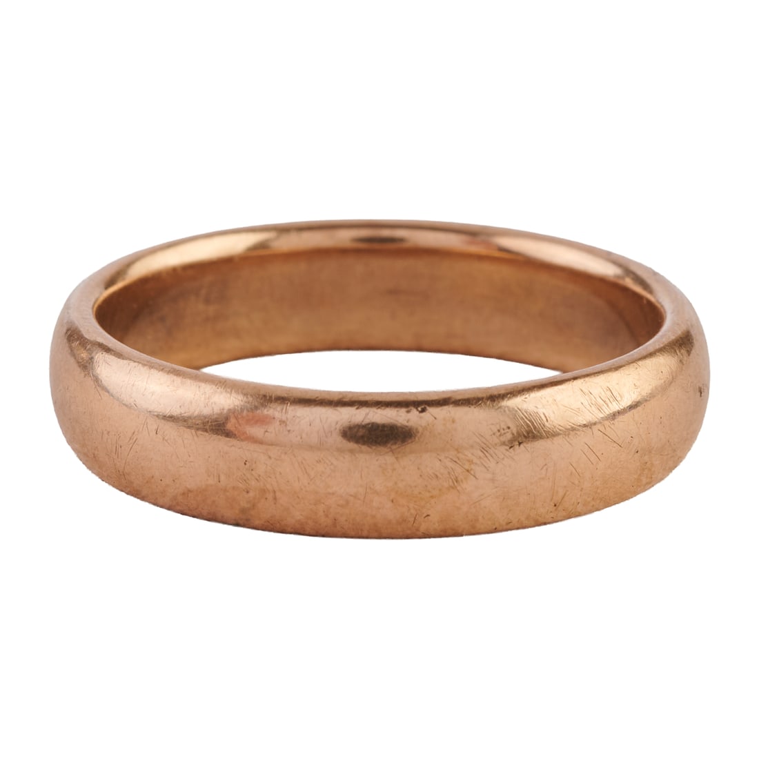 14k Yellow Gold Band. The 14k yellow gold band measuring approximately 5 mm in width. {Size: 10 1/4, (1 of 3)
