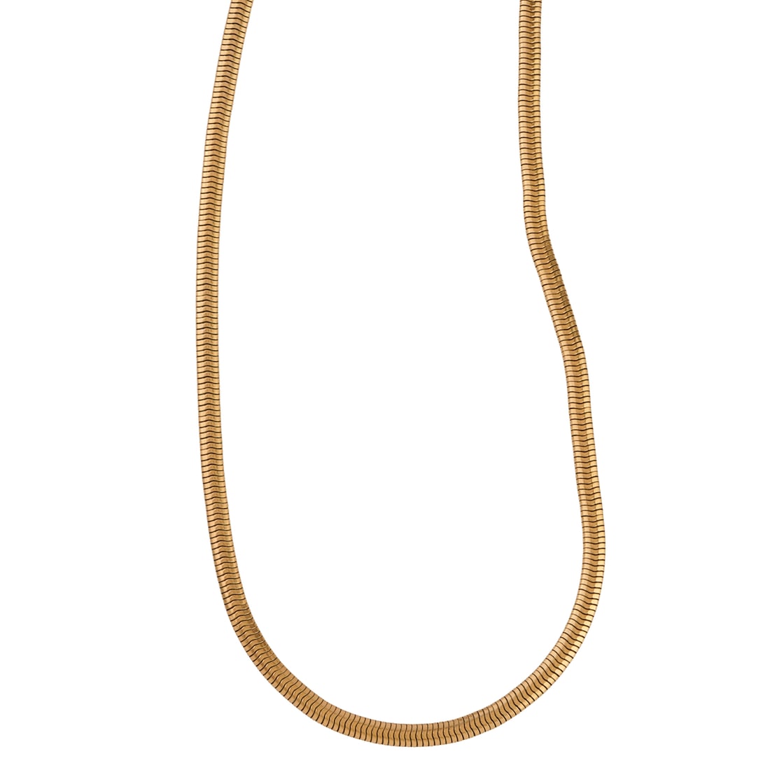 14k Yellow Gold Neck Chain. The 14k yellow gold chain measuring approximately 3 mm in width, (1 of 4)