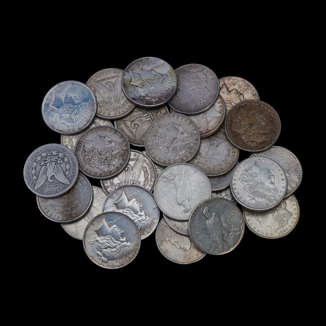 Twenty-Nine Mixed Silver Dollars. (1 of 1)