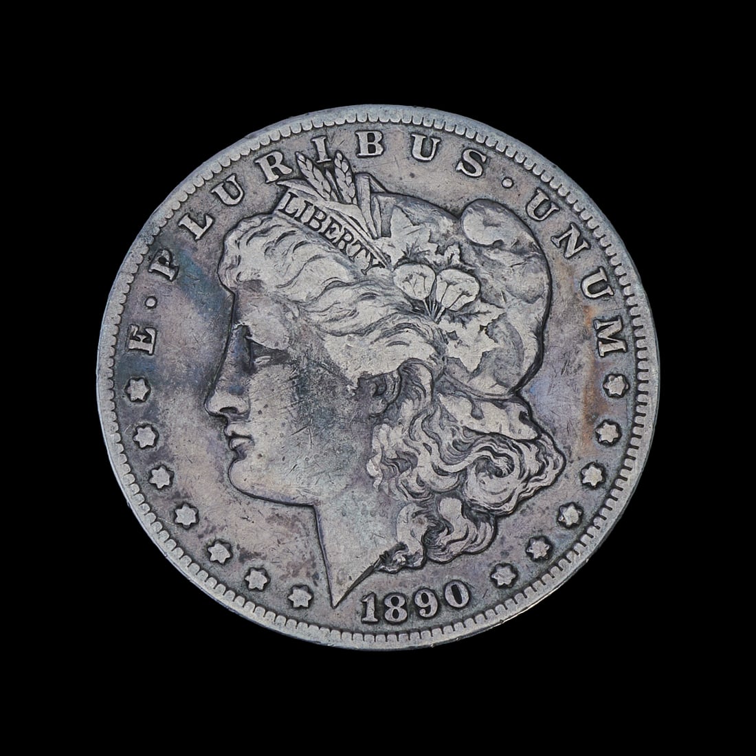 Morgan Silver Dollar 1890 CC, Circulated.: Morgan Silver Dollar 1890 CC, Circulated.