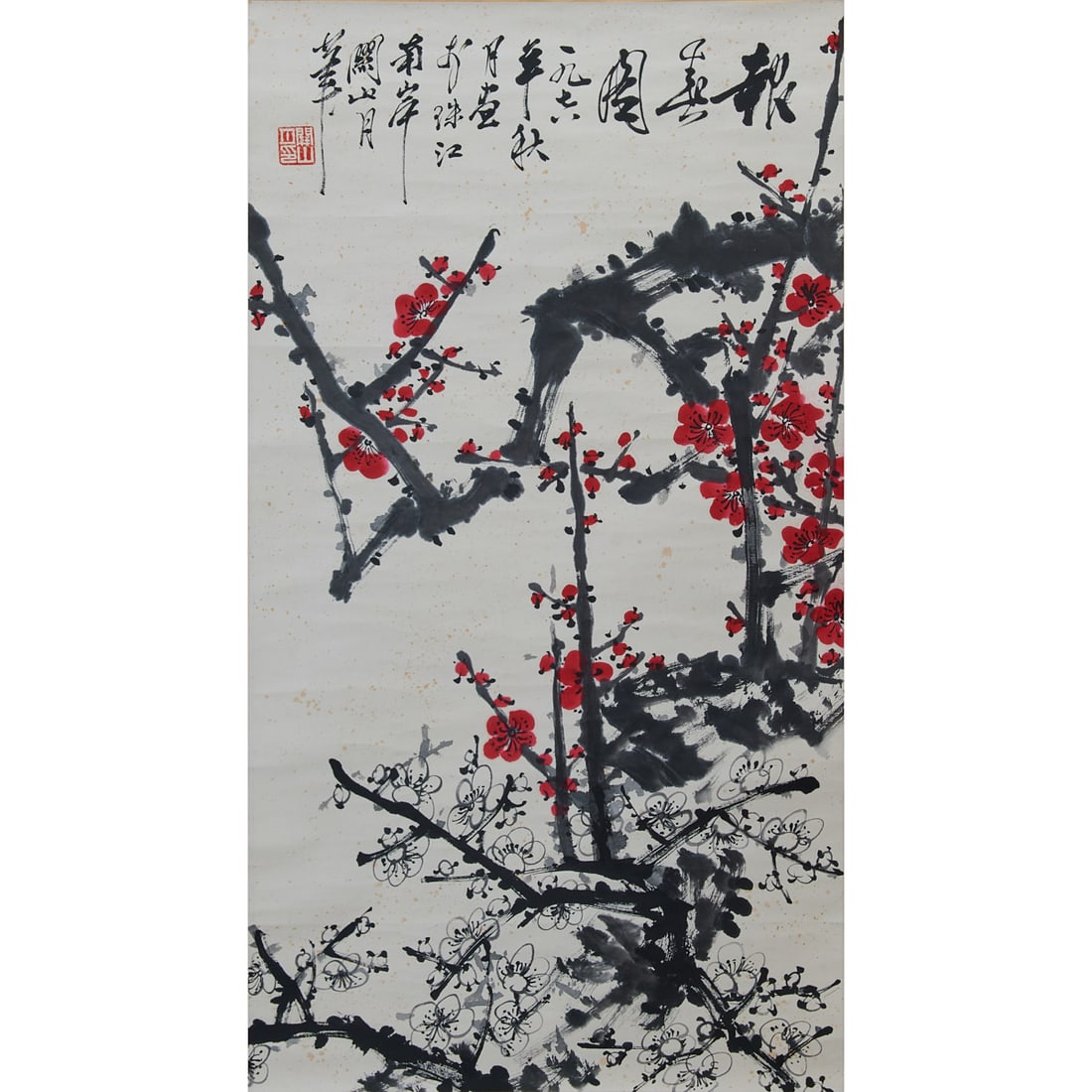 Manner of Guan Shanyue (1912-2000)Heralding Spring (Baochun Tu), Autumn 1978Hanging Scroll, Ink and: Manner of Guan Shanyue (1912-2000)Heralding Spring (Baochun Tu), Autumn 1978Hanging Scroll, Ink and Color on Paper{Image size: 34 1/2 x 18 3/4 inches (89 x 45 cm)}.
