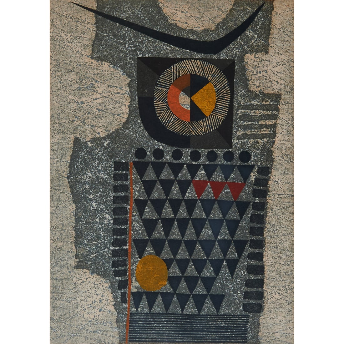 Fumio Fujita (Japanese, b. 1933)Armor A, 1964Woodblock PrintPencil signed, dated, titled, and (1 of 5)