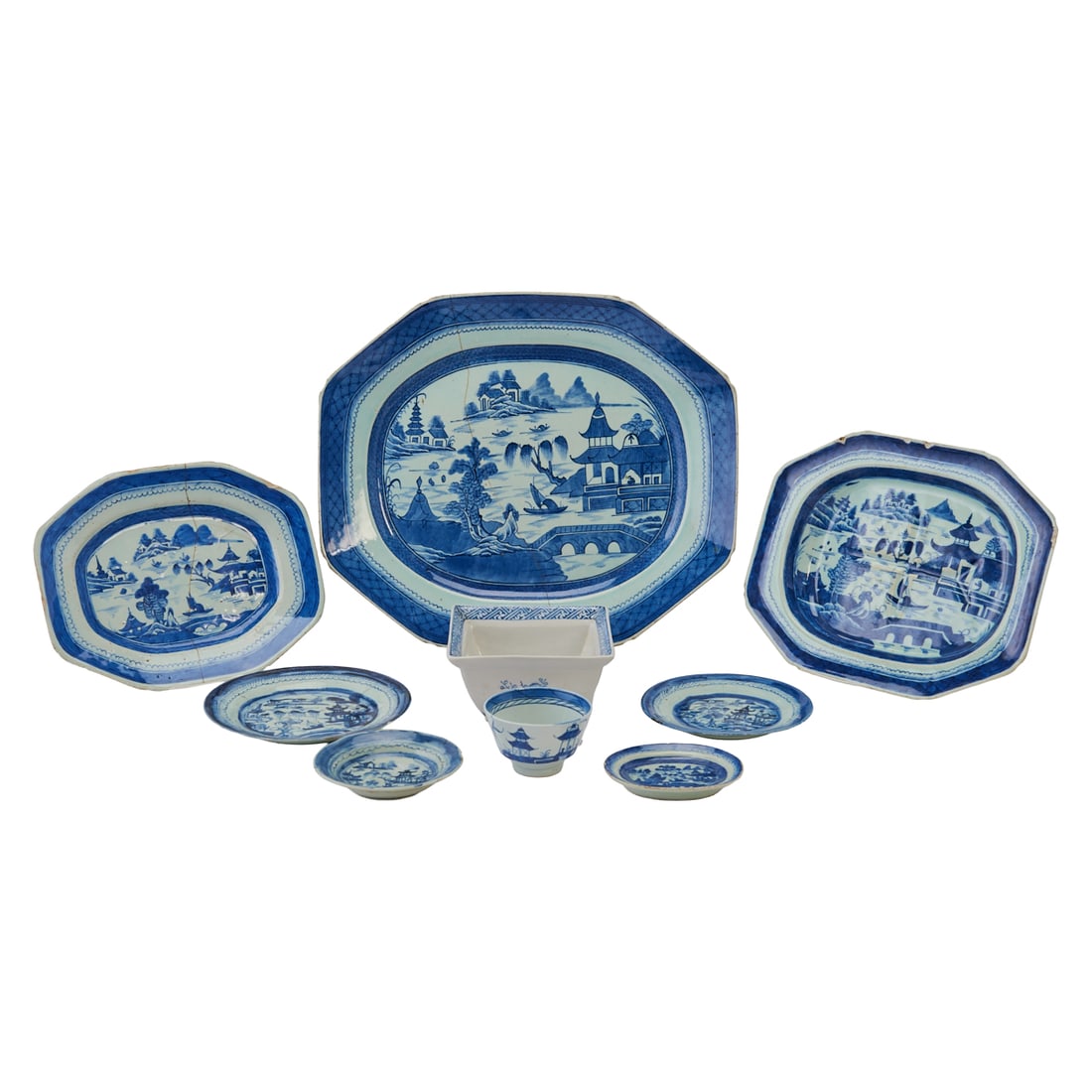 Collection of Chinese Export-Style Blue and White Porcelain Tableware, Yong An Department Store (1 of 8)