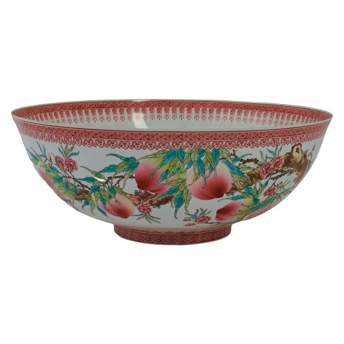Large Chinese Thin-Body Porcelain Longevity Bowl Gao Meisheng (???, b. 1934) A monumental (1 of 5)