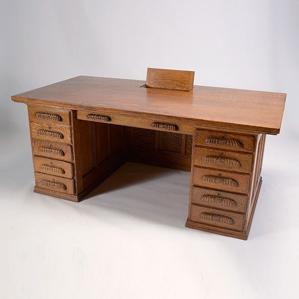 Oak Partner's Desk: Oak Partner's Desk {Dimensions 30 x 72 x 37 inches}