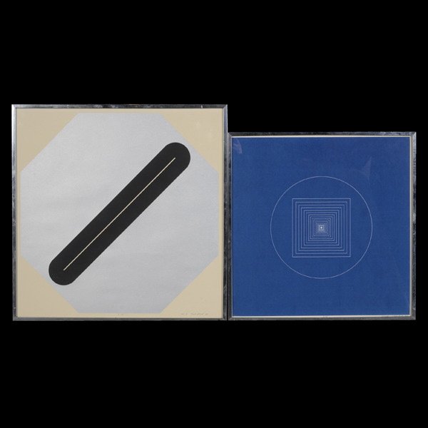 Two Tony DeLap Prints.: Two Tony DeLap Prints. Signed, dated 1964 and numbered. Measures approximately 23 1/2 x 23 1/2 inches and 20 1/2 x 20 1/2 inches.