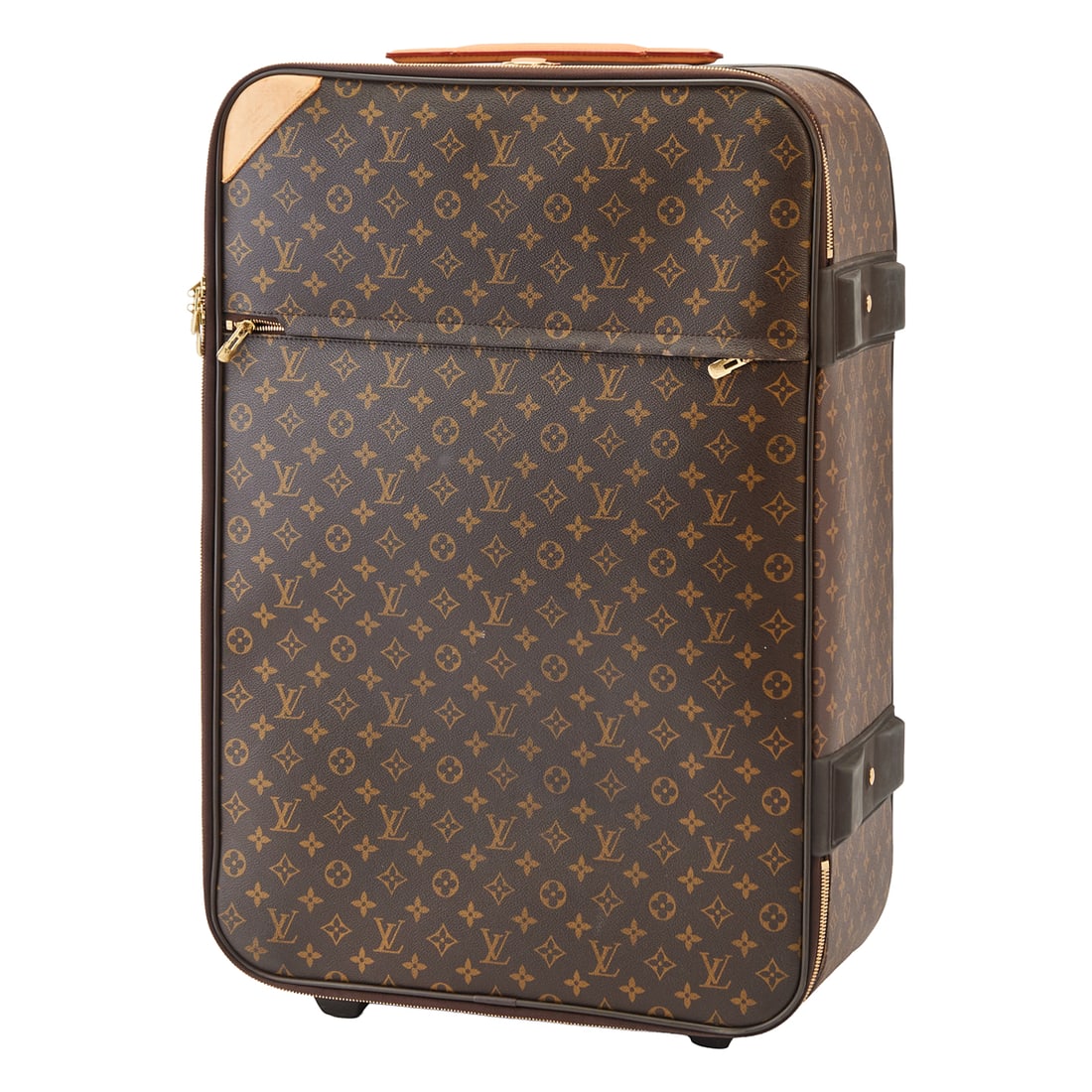 Louis Vuitton Pegase 70 Monogram Roller Bag, the soft sided bag revealing brown nylon canvas garment (1 of 6)