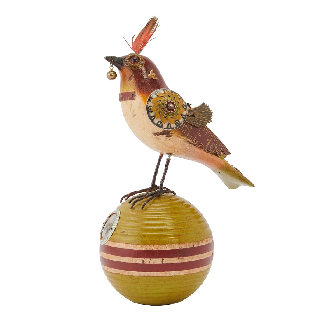 Jim and Tori Mullan Mullanium Steampunk Bird;mixed media; vintage wood decoy and recycled (1 of 7)