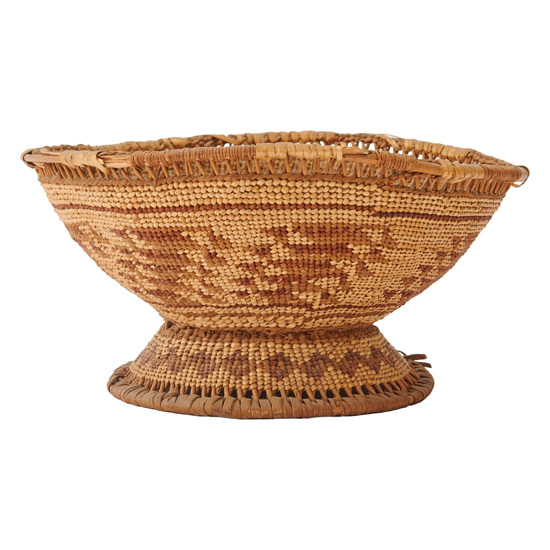 Two Yurok or Hupa Baskets including a Footed Example - 3