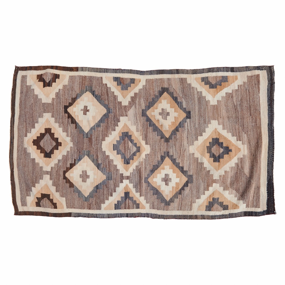 Navajo Dine Woven Rug.{Approximate dimensions: 2 feet x 3 feet 8 inches.}.: Navajo Dine Woven Rug.{Approximate dimensions: 2 feet x 3 feet 8 inches.}.