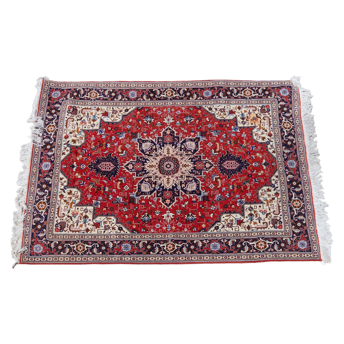 Modern Persian Wool and Cotton Rug.{Approximate dimensions:5' x7'.}. (1 of 3)