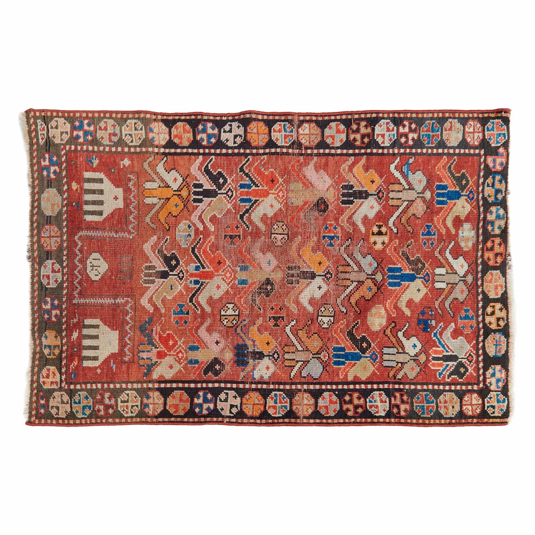 Northwest Persia Tribal Rug.{Approximate dimensions: 2 feet 7 inches x 3 feet 11 inches.}. (1 of 3)