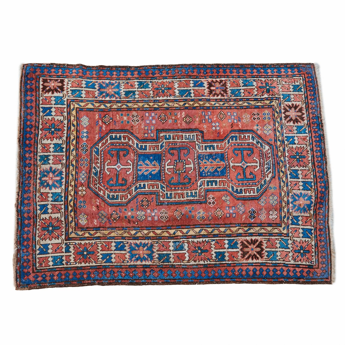 Caucasian Kazak Rug.{Approximate dimensions: 6 feet 10 inches x 4 feet 3 inches.}. (1 of 3)