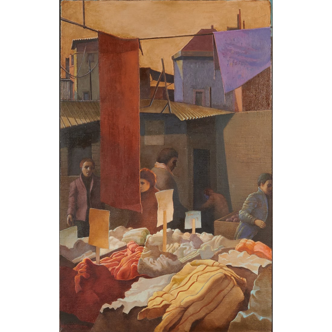 Elias Friedensohn (American, 1924-1991), 'The Draper's Stall,' 1984, from the 'Jerusalem (1 of 4)