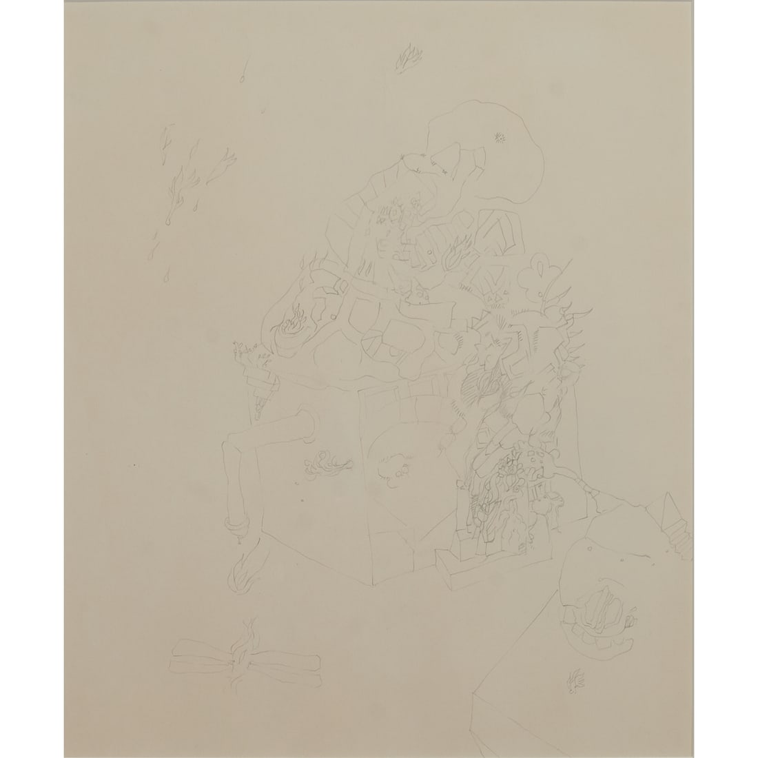 Bruce Conner (American, 1933-2008), "Untitled (1/30/62), Hecho en Mexico," 1962, graphite on paper, (1 of 4)