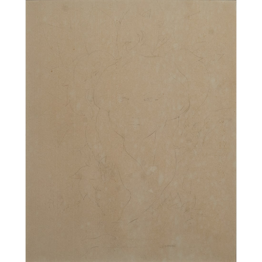 Bruce Conner (American, 1933-2008), "Yvonne (1/30/62), Hecho en Mexico," 1962, graphite on paper, (1 of 4)