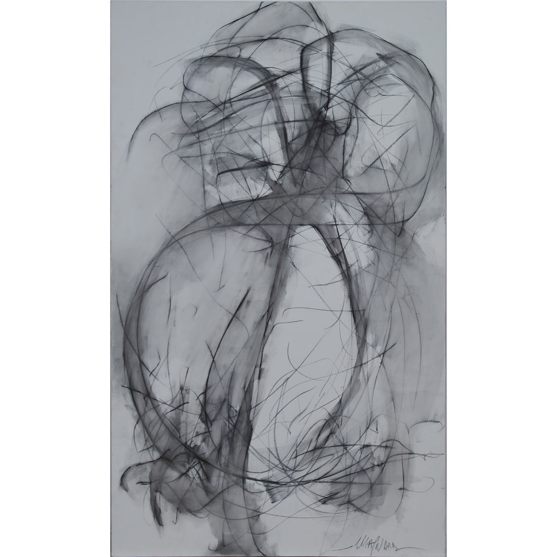 Isabelle Maynard (French, 20th/21st Century), "All 3 Forever," graphite on canvas, May 2019, (1 of 5)