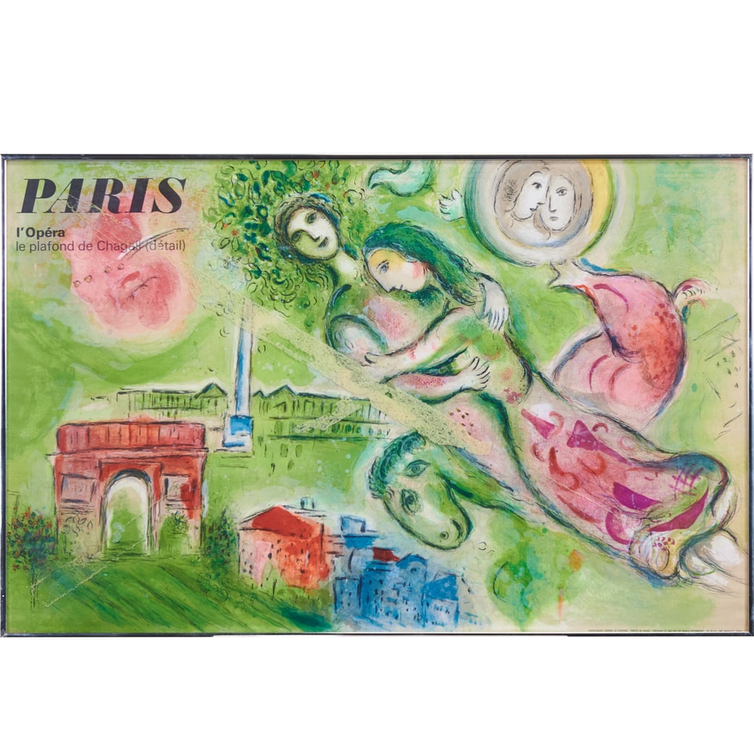 Marc Chagall (Russian, 1887-1985),"Paris l'Opera - le plafond de Chagall," poster, [approximate (1 of 3)