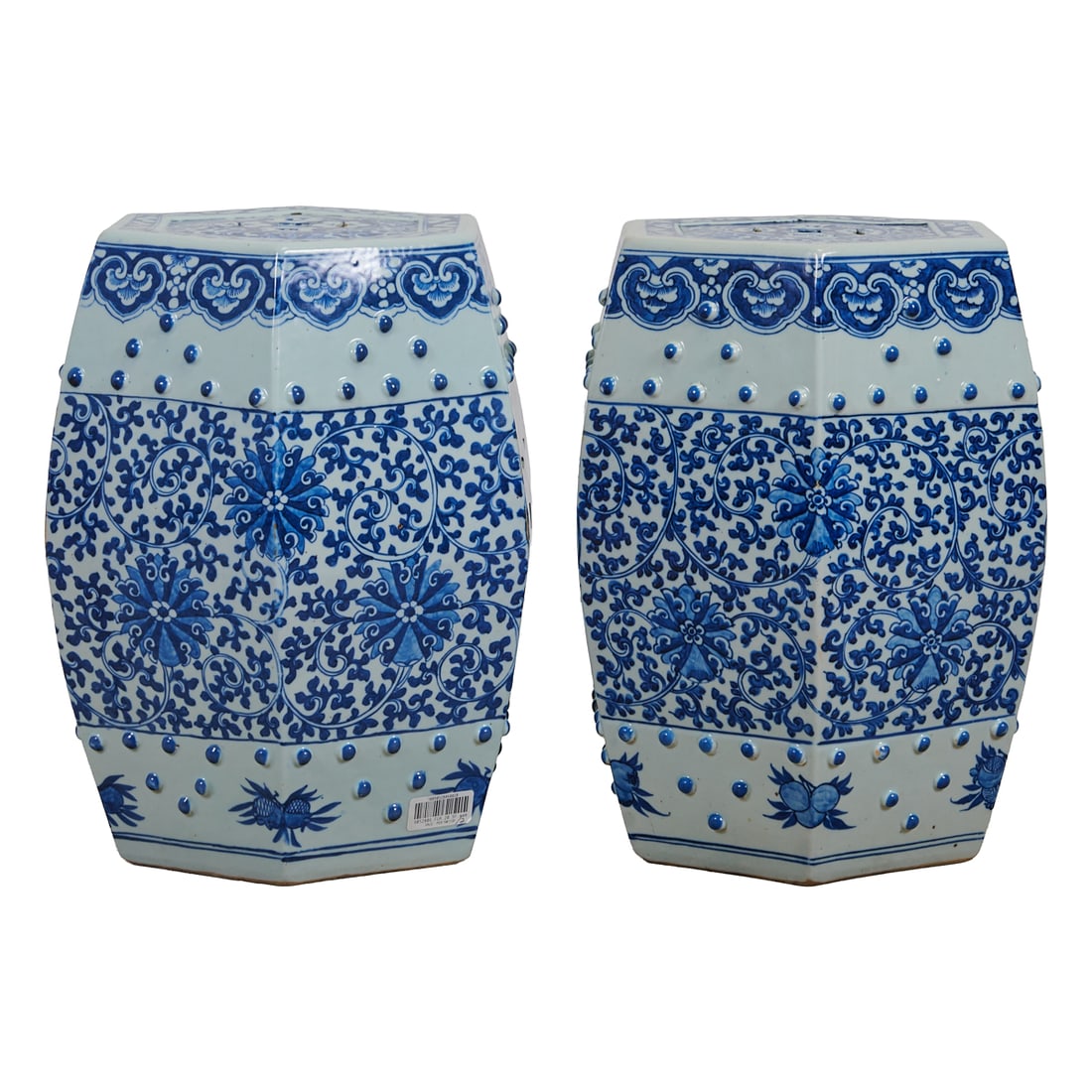 Pair of Chinese Export Blue and White Porcelain Garden Seats20th CenturyA pair of Chinese export (1 of 4)