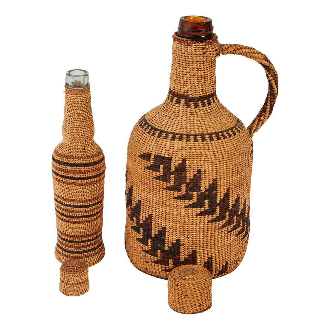 Three Native American Bottle Baskets - 3