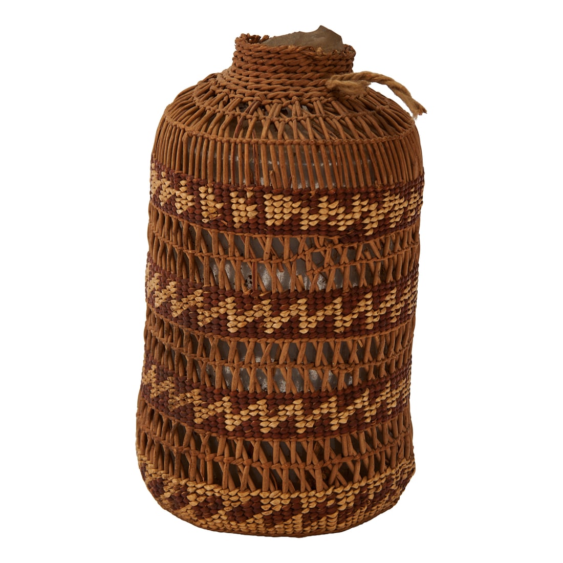 Three Native American Bottle Baskets - 4