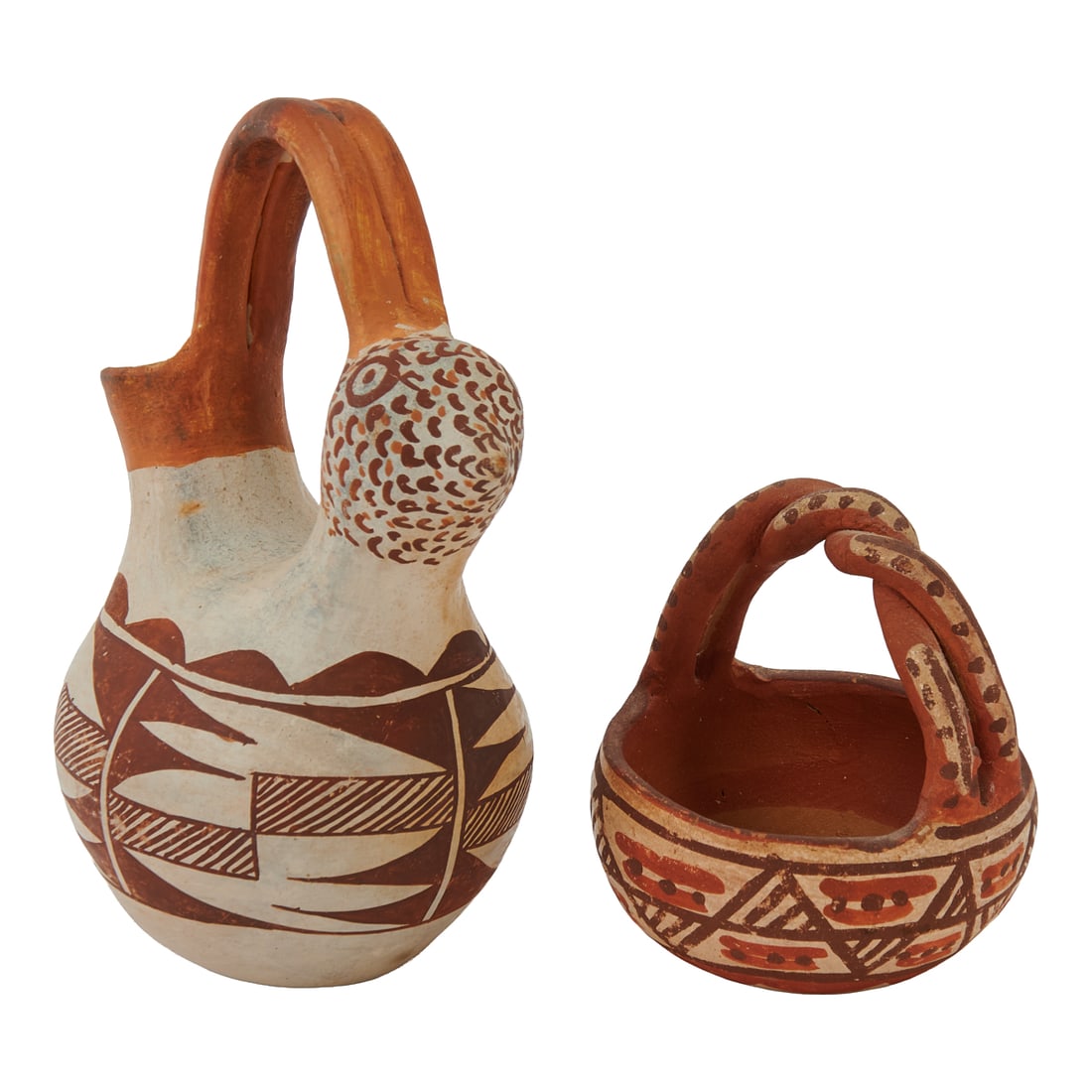 Five Native American Painted Pottery Vessels - 3