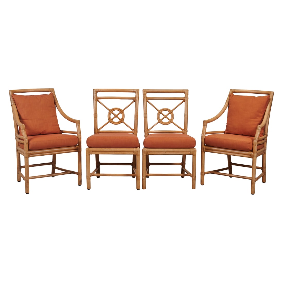 Set of Four McGuire San Francisco Bamboo and Rattan Chairs (1 of 4)