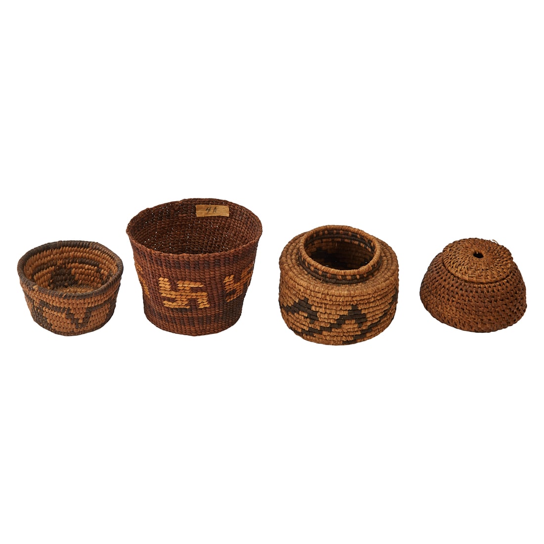 Four Miniature Native American Baskets - 2