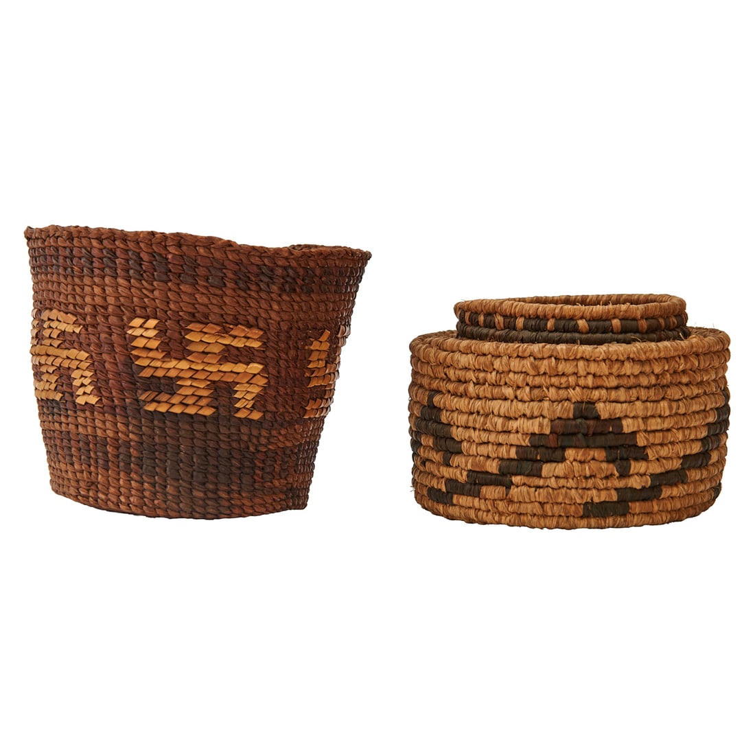 Four Miniature Native American Baskets - 3