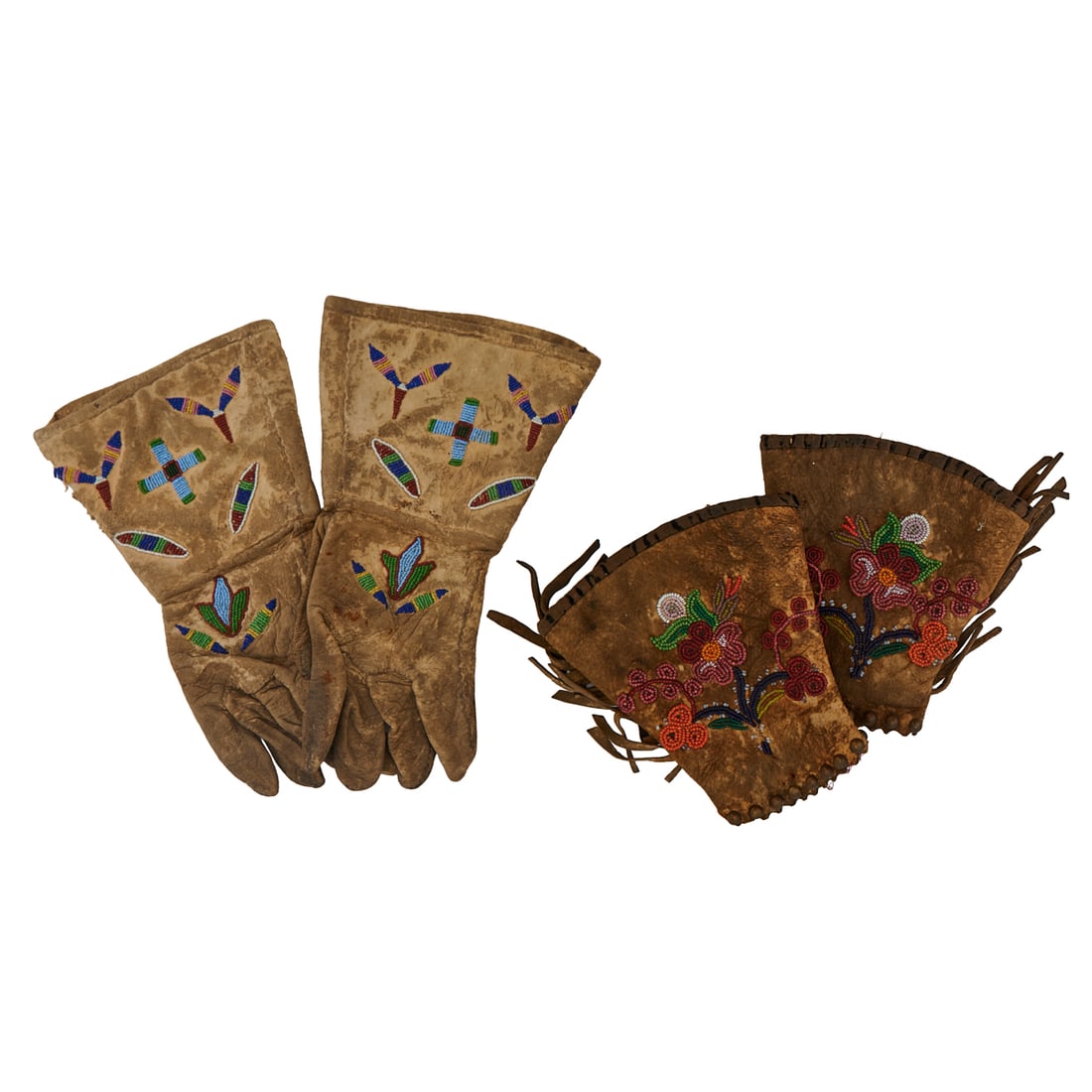 One Pair Each Native American Gloves and Gauntlets (1 of 5)