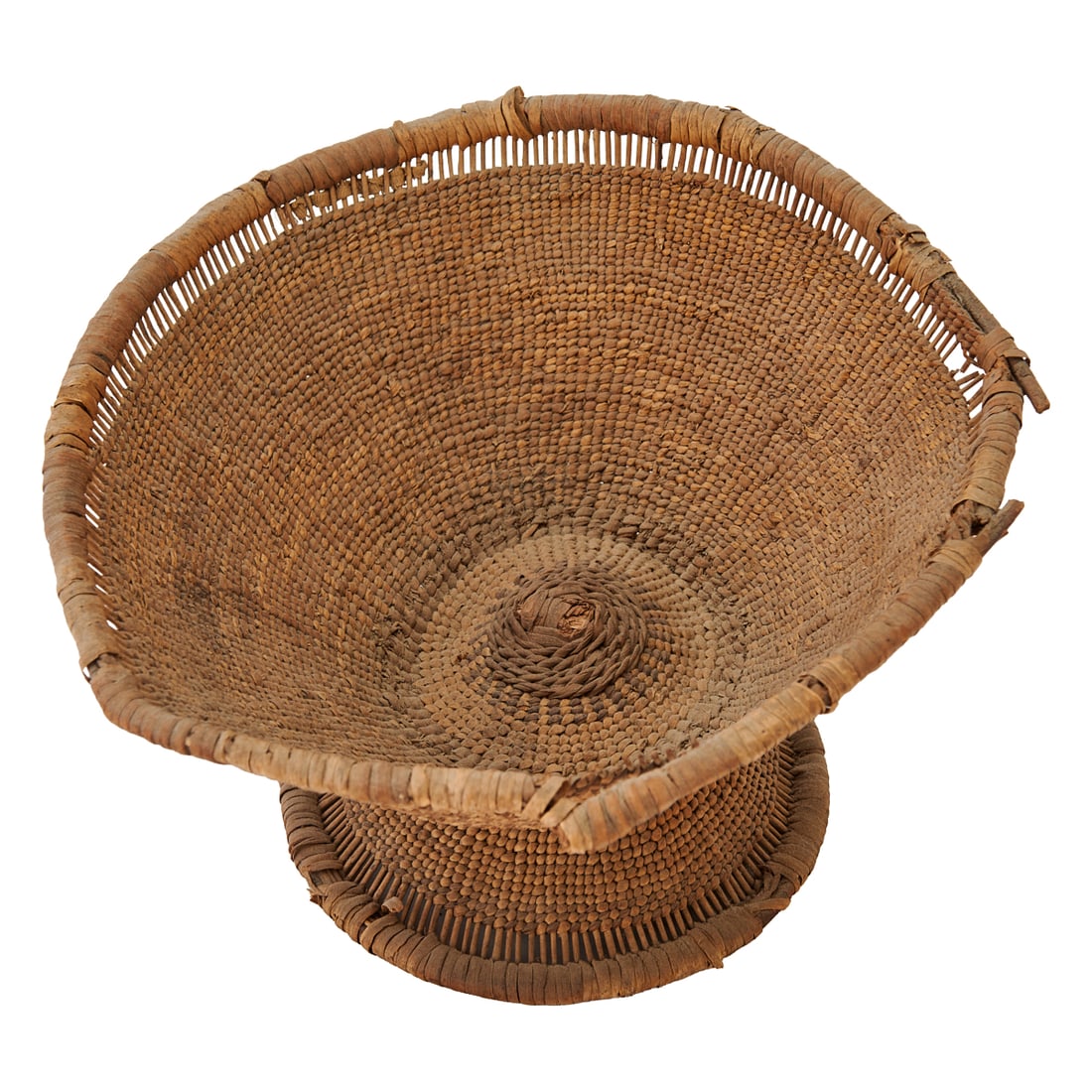 Two Native American Baskets, One Footed and One Lidded - 6