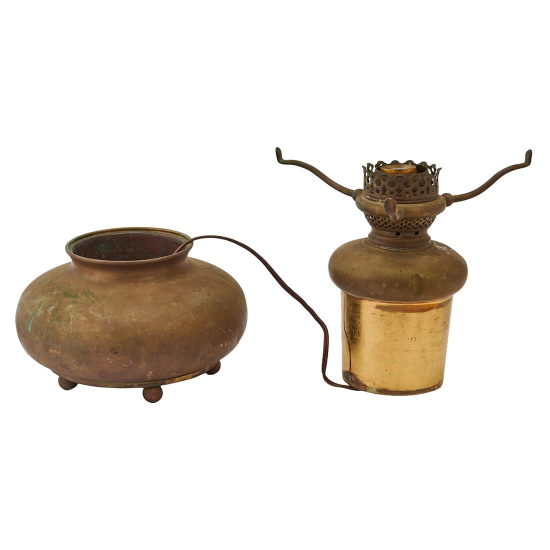 Tiffany Studios Table Converted Oil Lamp Base - 3