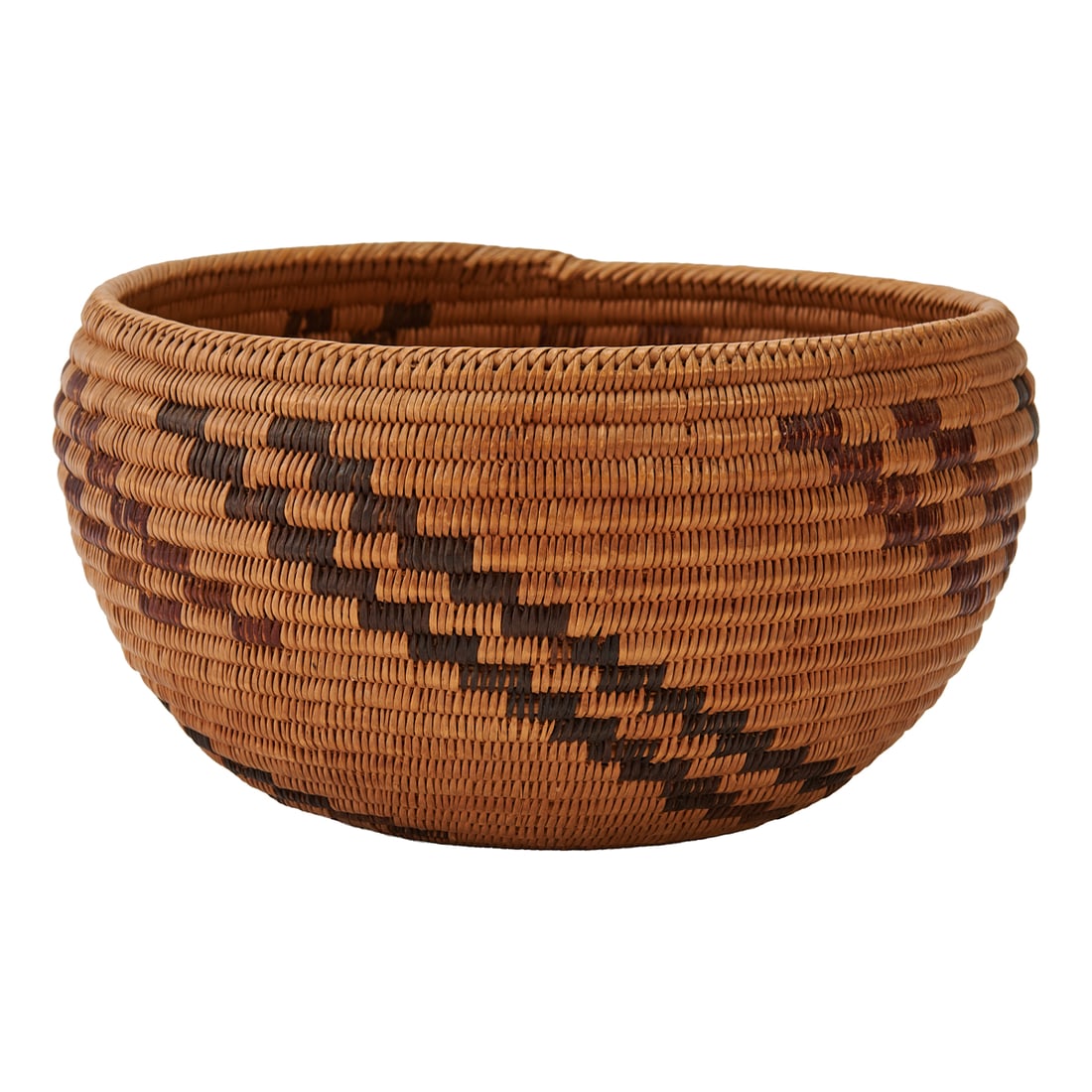 Native American Coiled Bowl Basket, Mono Lake Paiute (1 of 3)