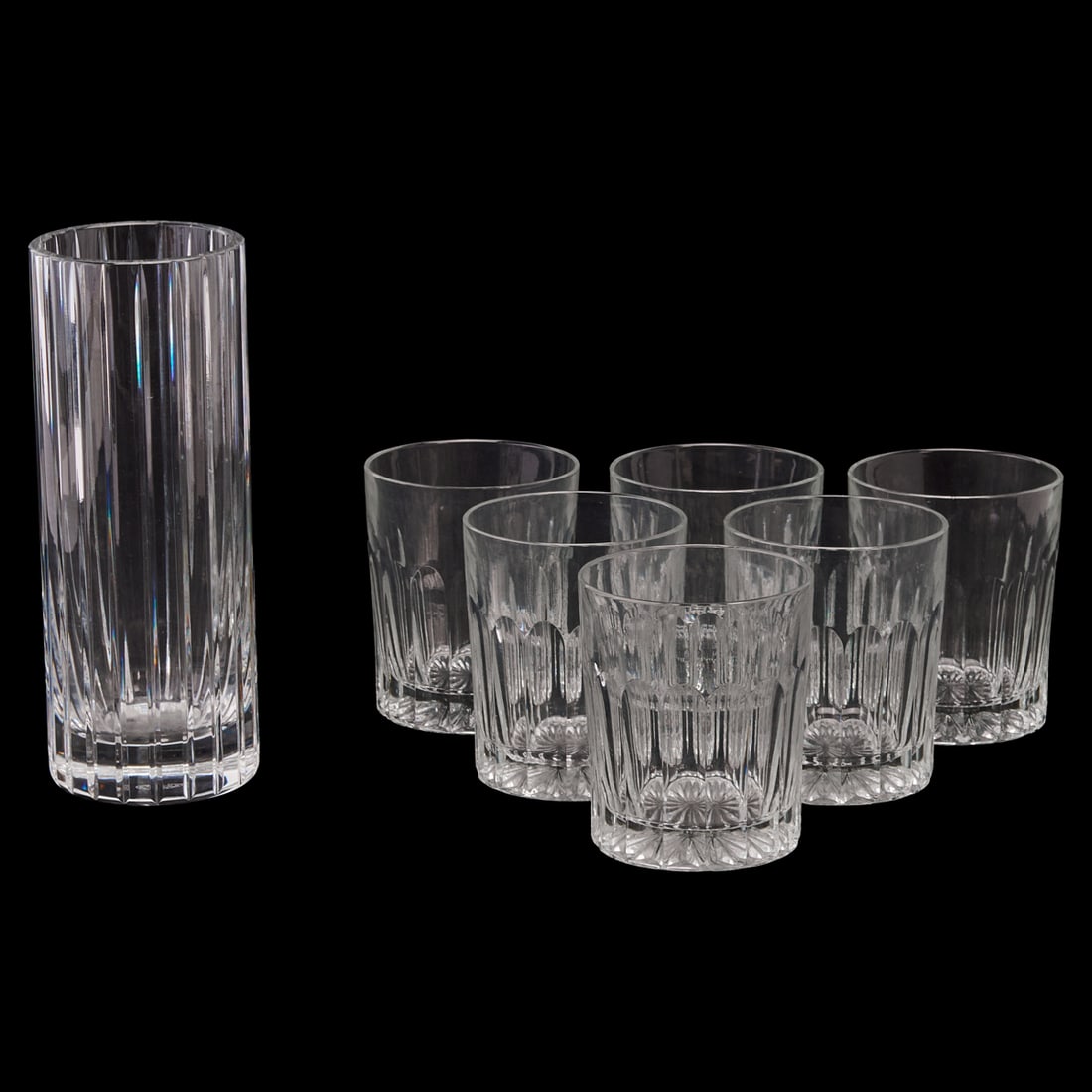 Baccarat Crystal Hamonie Vase and Six Mikasa Park Avenue Tumblers (1 of 5)