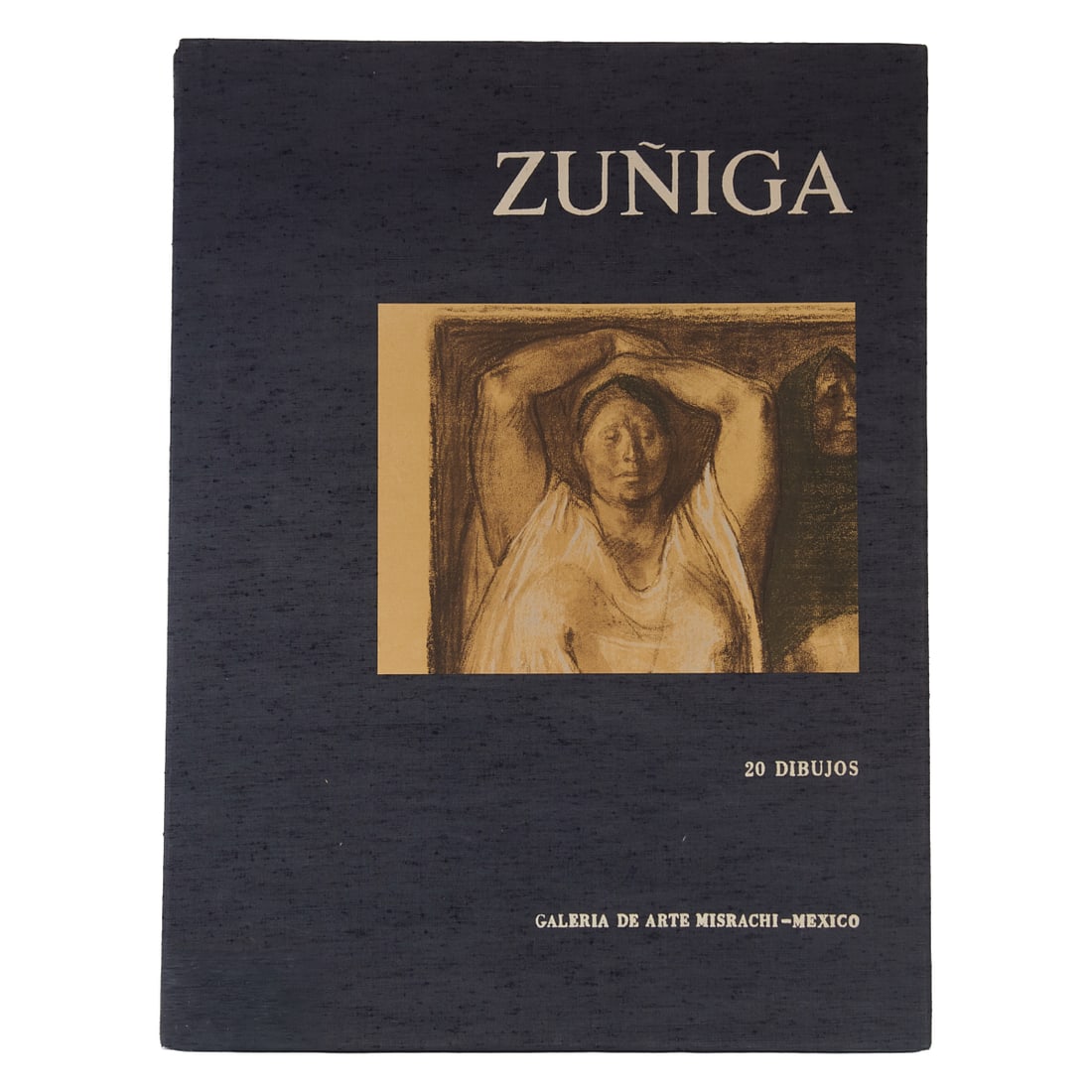 Francisco Zuniga, Zuniga 20 Dibujos, Incomplete Portfolio: Francisco Zuniga (Mexican, 1912-1998), "Zuniga: 20 Dibujos," incomplete portfolio with nineteen (19) offset lithographs from drawings, and introduction by Alfonso de Neuvillate y Ortiz; [approximate d