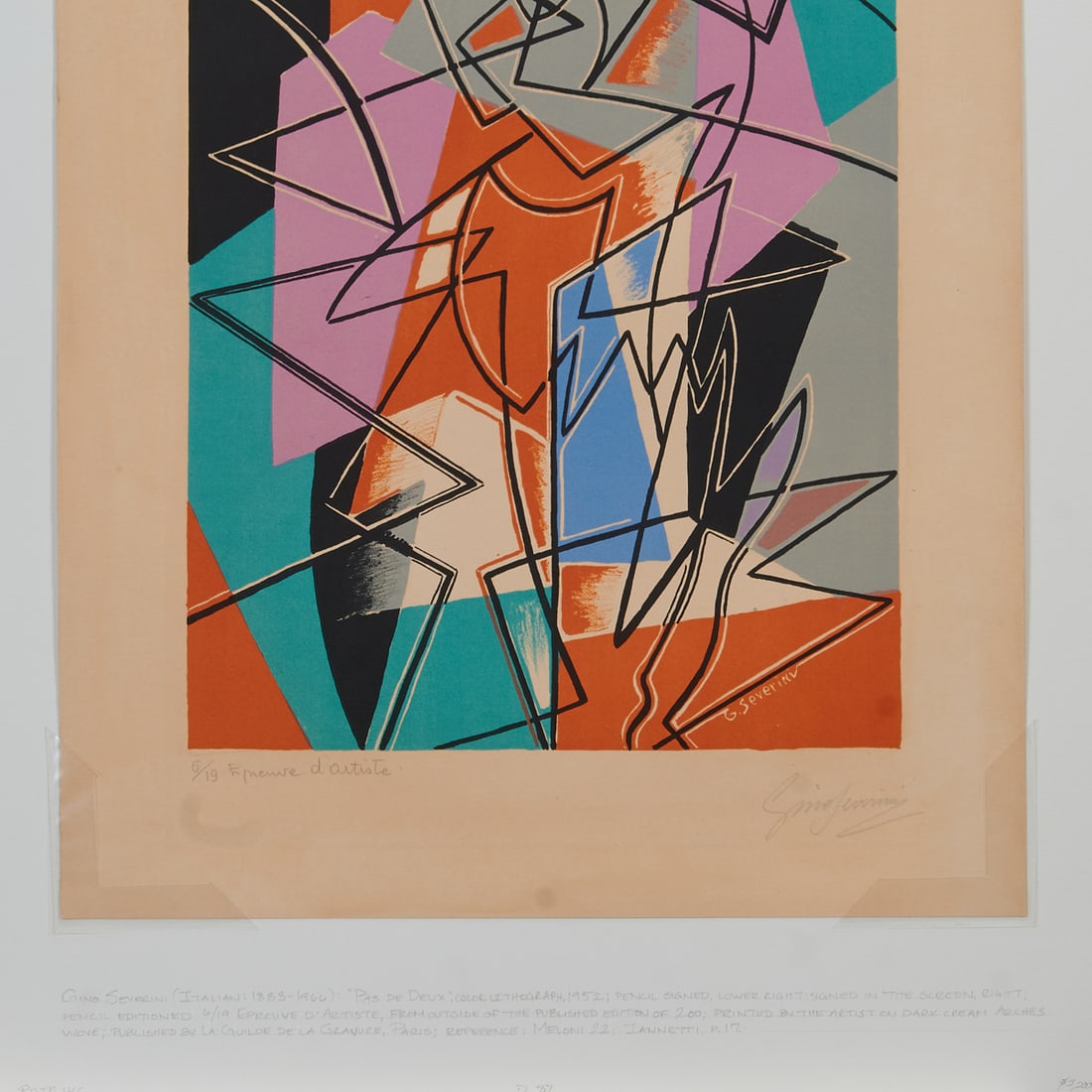 Gino Severini, Pas De Deux, Colored Lithograph - 3