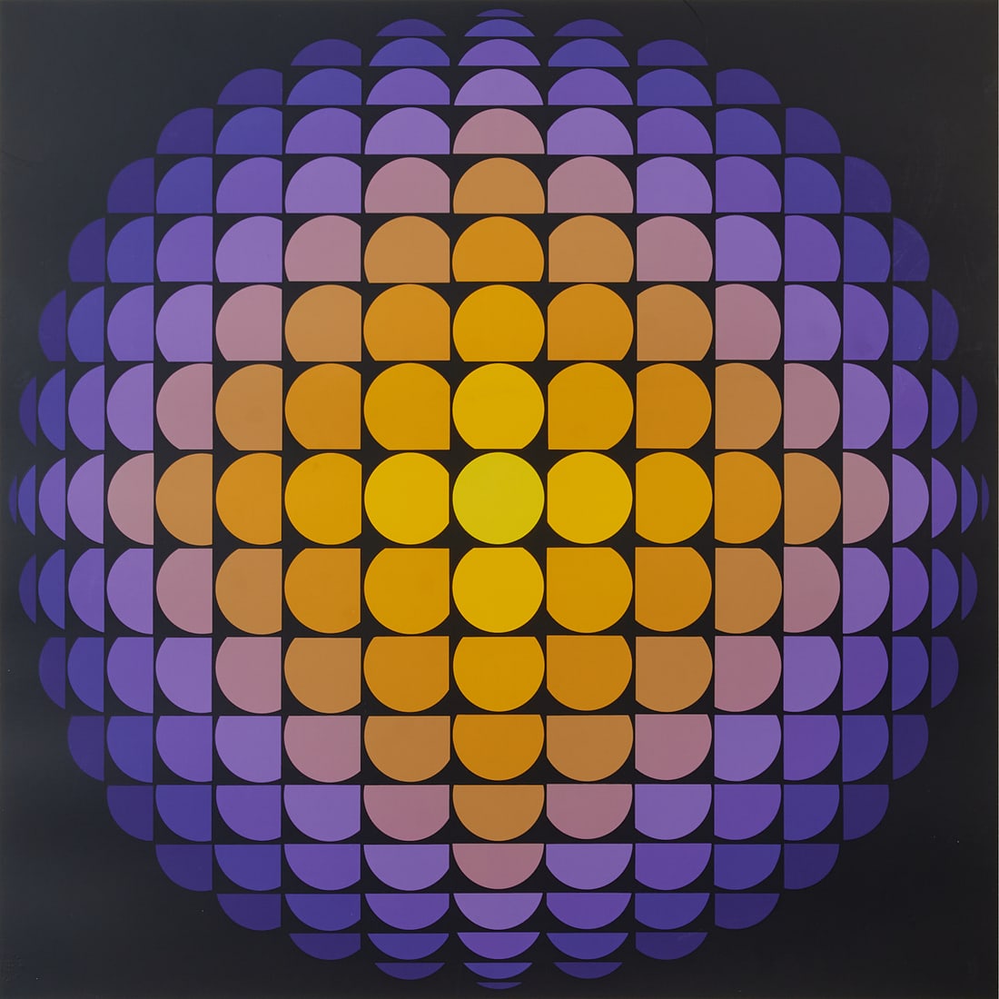 Yvaral, Diffraction Crystalline, Screenprint: Yvaral [Jean-Pierre Vasarely] (French, 1934-2002), "Diffraction Crystalline," screenprint, [approximate dimensions - plate: 24 3/4" H x 24 3/4" W, sheet: 29 1/4" H x 29 1/4" W), numbered 183/200 and s