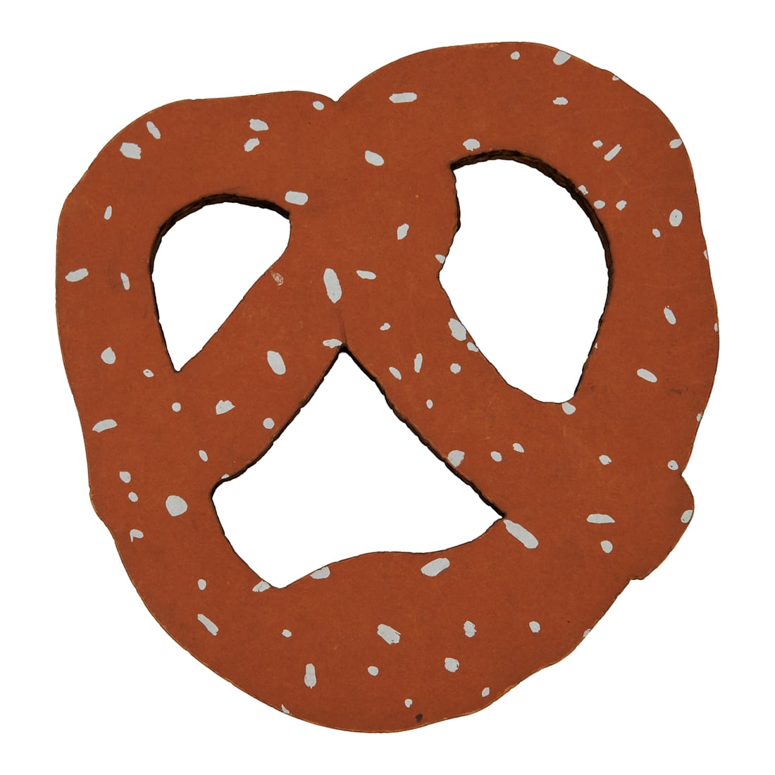 Claes Oldenburg, N.Y.C. Pretzel, Screenprint: Claes Thure Oldenburg (American, 1929 - 2022), N.Y.C. Pretzel, 1994, screenprint in colors on brown laser-cut three-ply corrugated cardboard, [approximate dimensions - overall: 6 3/4" H x 6 1/2" W x